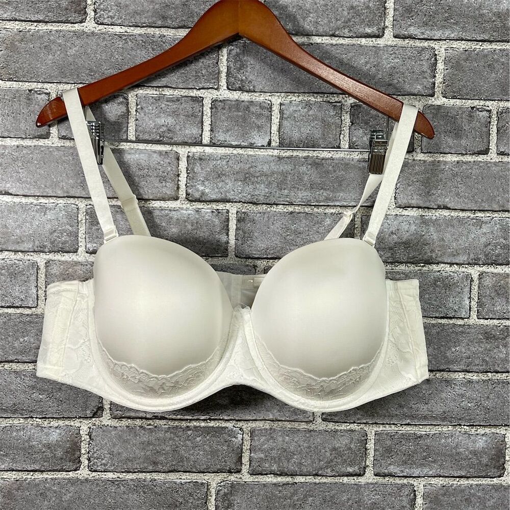 Torrid Women's Ivory Lace Strapless Push-Up Bra Set Size 44D- 2 Bras
